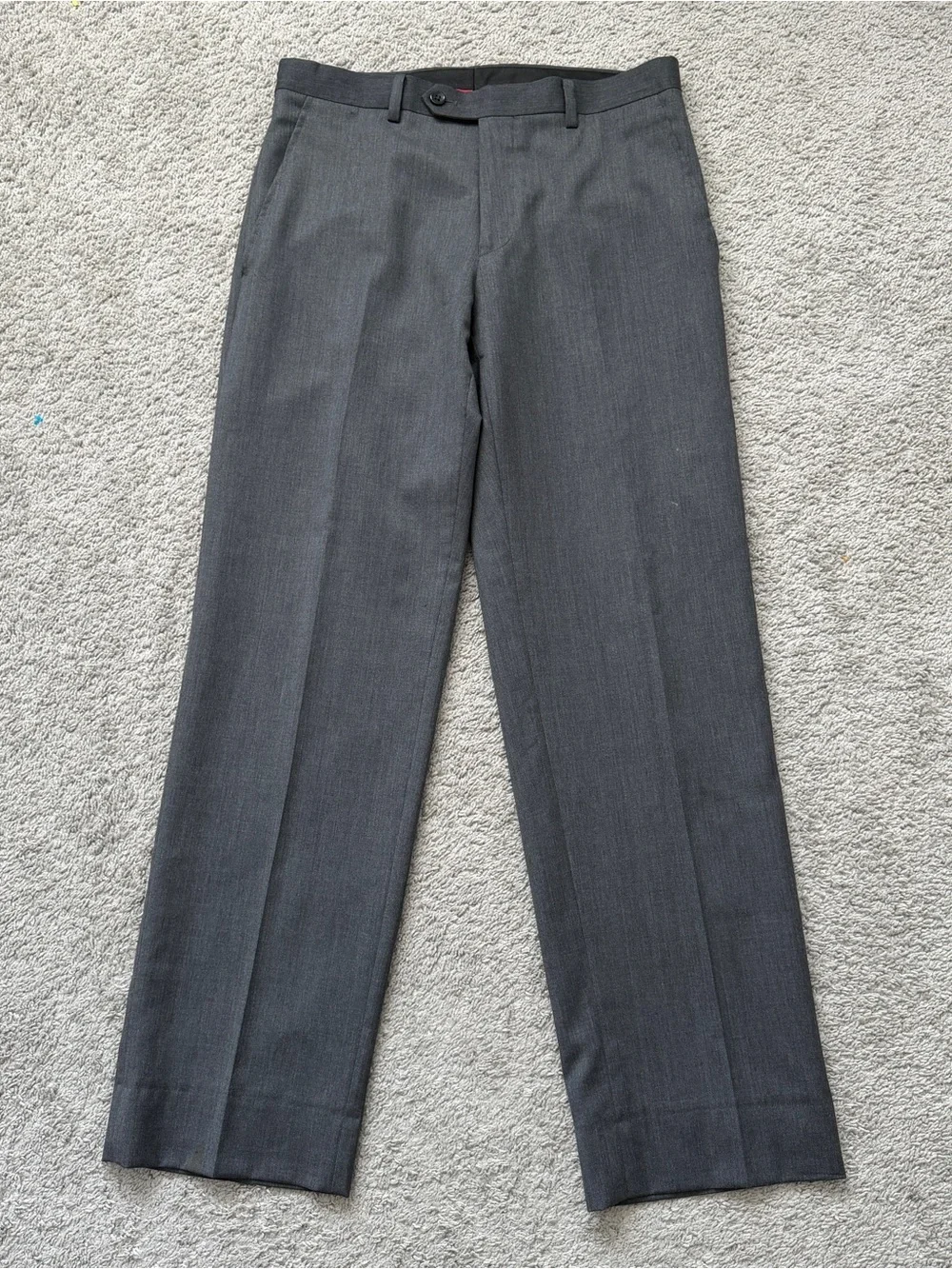 Alfani Mens 3 Piece Suit 100% Wool Gray Jacket 36S Vest Pants 30x30